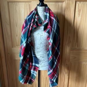 Plaid Blanket Scarf